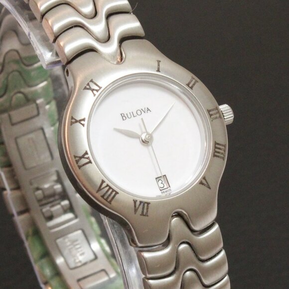 Bulova Accessories - Bulova Contemporary Casual Watch Stainless Case Bracelet White Dial 25mm